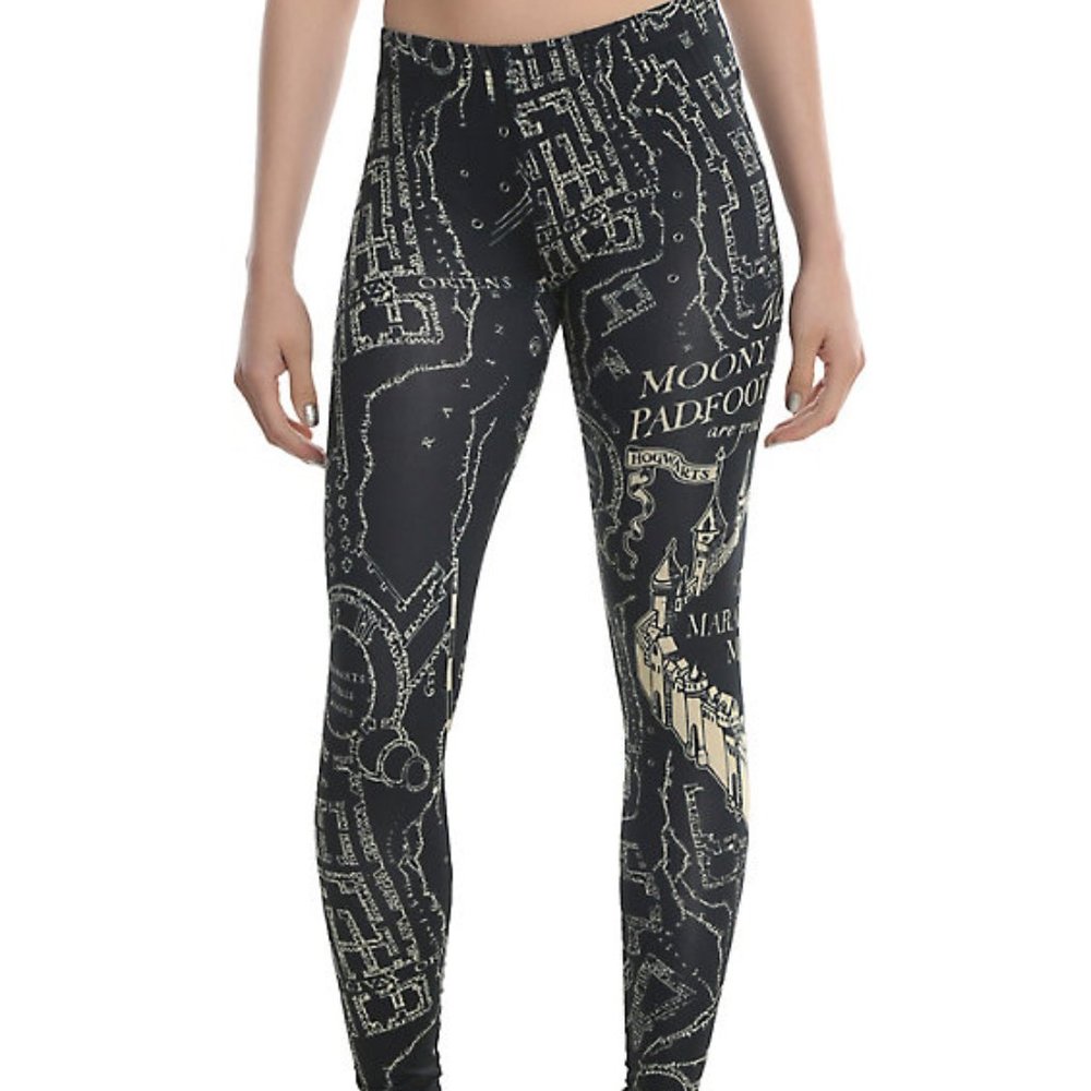 Harry Potter Marauders Map leggings like new